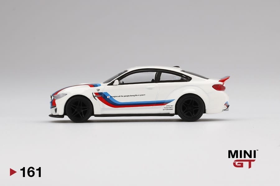 MINI GT 1/64 LB WORKS BMW M4 White W/ M Stripe RHD - MINIATURE TOY SHOP