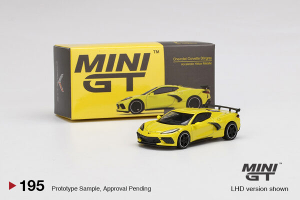 MINI GT 1/64 Chevrolet Corvette Stingray Accelerate Yellow Metallic