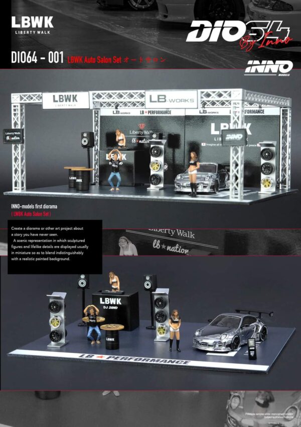 DIO64 INNO MODELS x LBWK Inno-Models DIO64 diorama set LBWK AUTO SALON DIORAMA