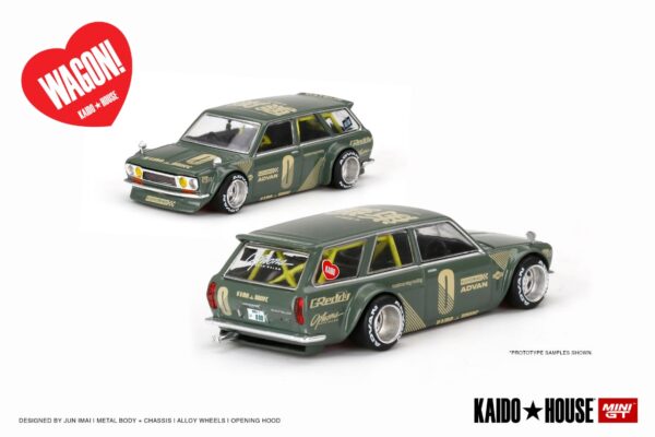 MINI GT 1/64 Datsun KAIDO 510 Wagon Green