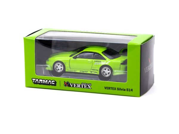 Tarmac Works 1/64 VERTEX Silvia S14 Light Green - GLOBAL64