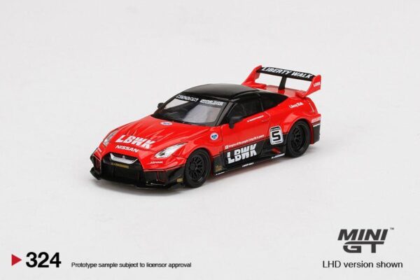 MINI GT LB-Silhouette WORKS GT NISSAN 35GT-RR Ver.1 Red/Black
