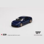 MINI GT Porsche Taycan Turbo S Gentian Blue Metallic