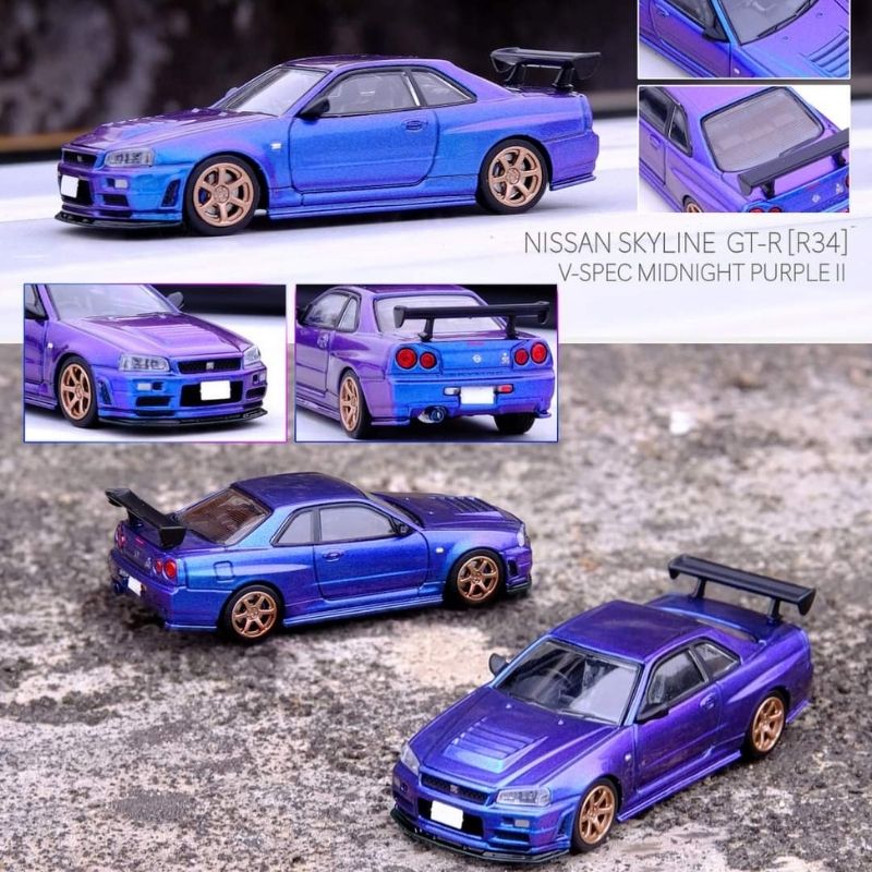 INNO64 NISSAN Skyline GT-R R34 Midnight Purple