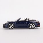 MINI GT Porsche 911 Targa 4S Gentian Blue Metallic Side View