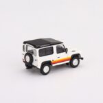 MINI GT Land Rover Defender 90 Wagon White Back View