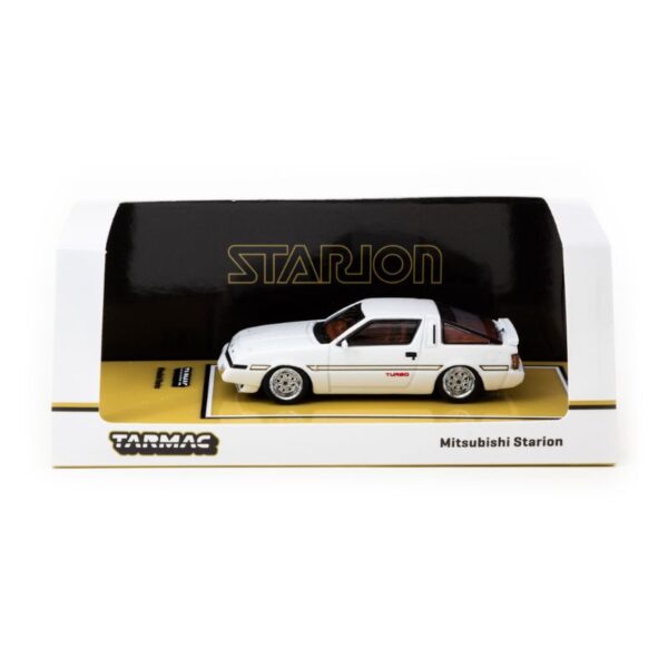 Mitsubishi Starion White Metallic by Tarmac Works Packaging