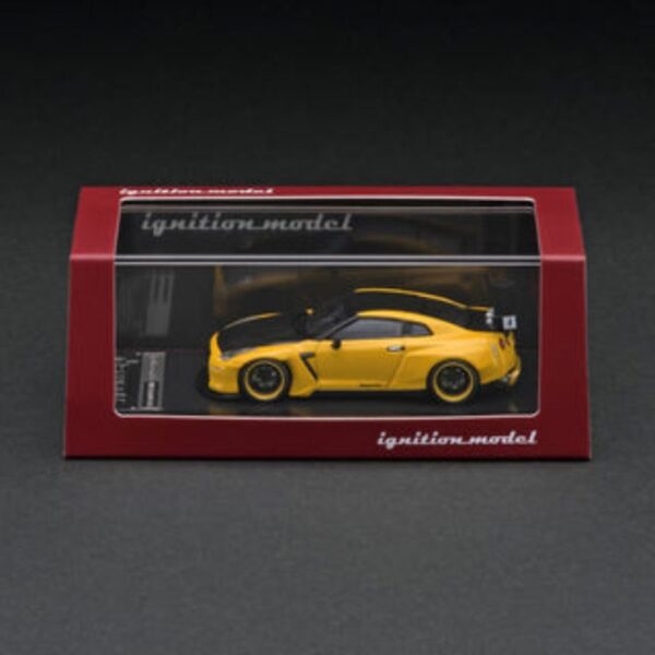 Nissan GT-R R35 Pandem Yellow Metallic by Ignition Model Packaging