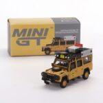 Land Rover Defender 110 1989 Camel Trophy Amazon Team France By MINI GT Packaging