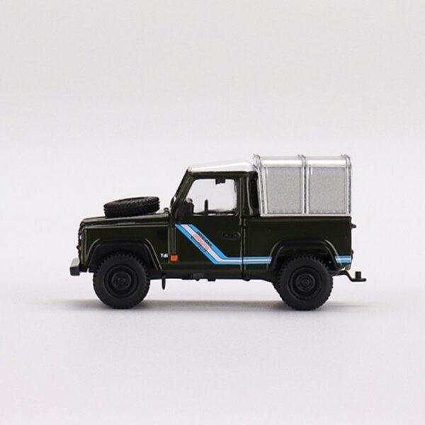 Land Rover Defender 90 Pickup Bronze Green By MINI GT Side View