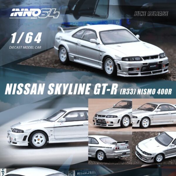 Nissan Skyline GT-R R33 Nismo 400R Silver By INNO Models