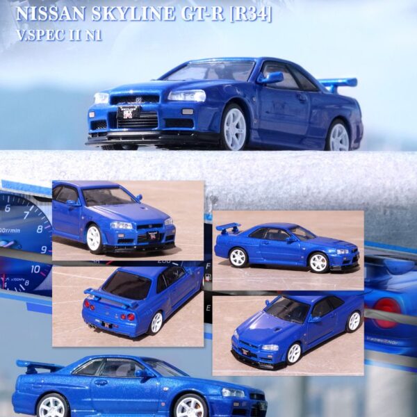 NISSAN SKYLINE GT-R (R34) V-Spec II Nur Bayside Blue By INNO Models
