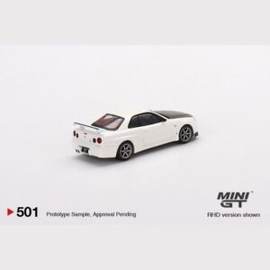 Nissan Skyline GT-R (R34) V-Spec II N1 White By MINI GT