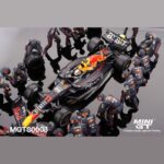 Oracle Red Bull Racing RB18 #11 Sergio Pérez 2022 Abu Dhabi Grand Prix with Pit Crew Set By MINI GT
