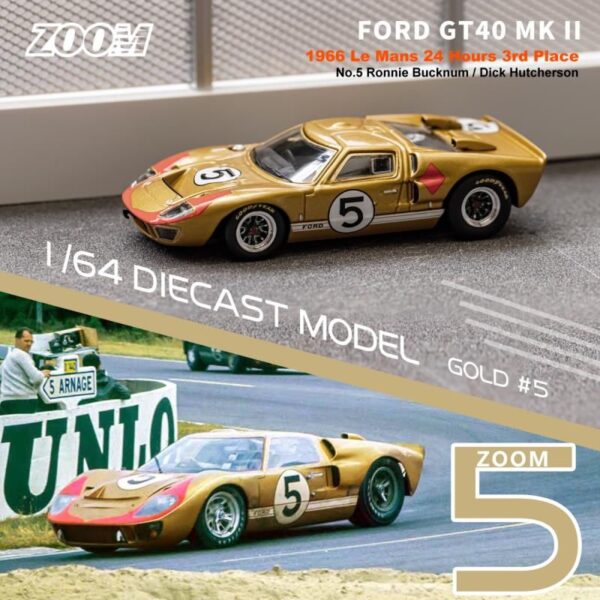 Ford GT40 MK II 2nd Runner Up #5 Gold By Zoom