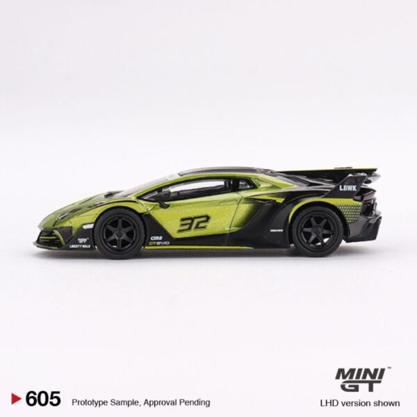Lamborghini LB-Silhouette WORKS Aventador GT EVO Lime By MINI GT