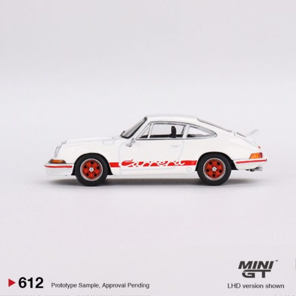 Porsche 911 Carrera RS 2.7 Grand Prix White with Red Livery By MINI GT
