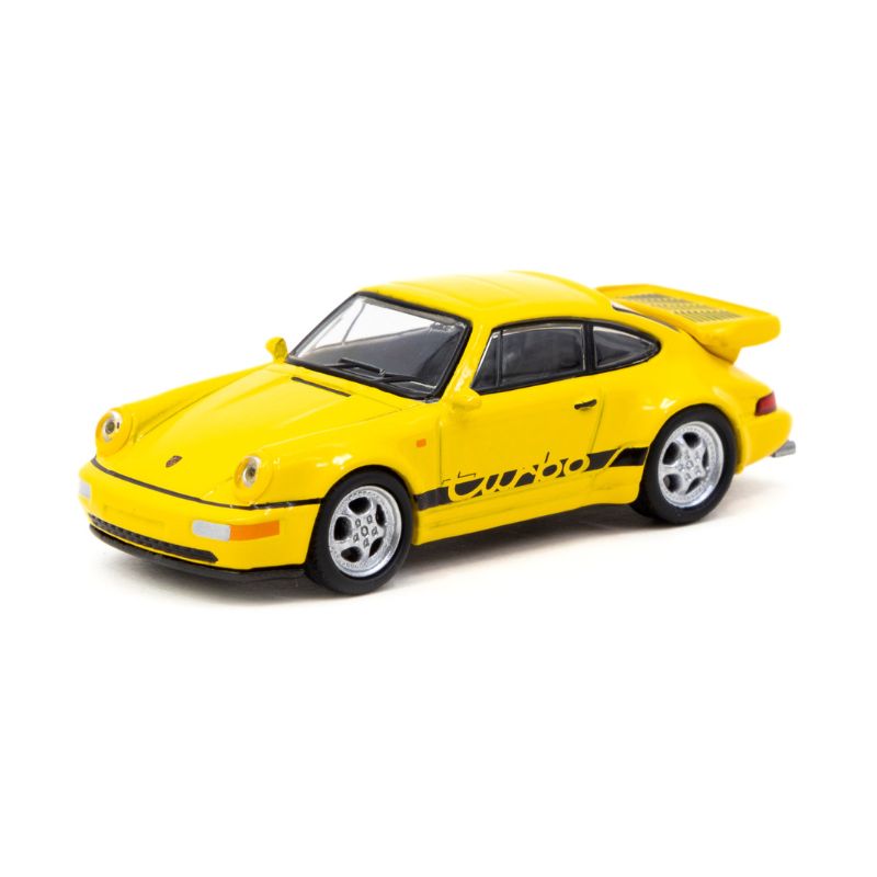 Porsche 911 Turbo Yellow By Tarmac Works - MINIATURE TOY SHOP