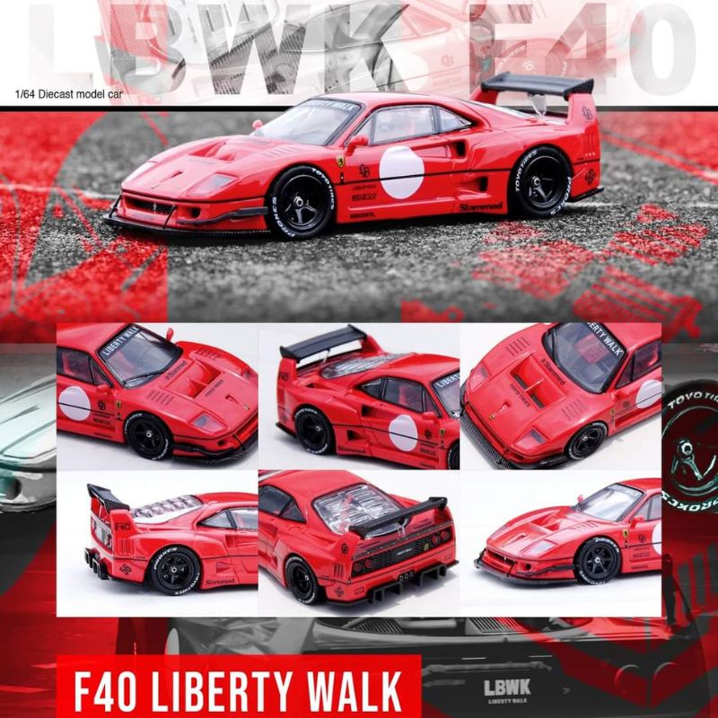 (Pre-Order) Ferrari LBWK F40 Red By INNO Models - MINIATURE TOY SHOP
