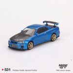 Nissan Skyline GT-R (R34) Top Secret Bayside Blue By MINI GT
