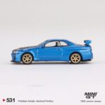 Nissan Skyline GT-R (R34) Top Secret Bayside Blue By MINI GT