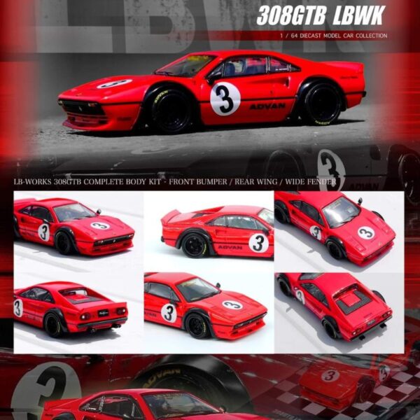 (Pre-Order) INNO64 Ferrari 308GTB LBWK Red - MINIATURE TOY SHOP