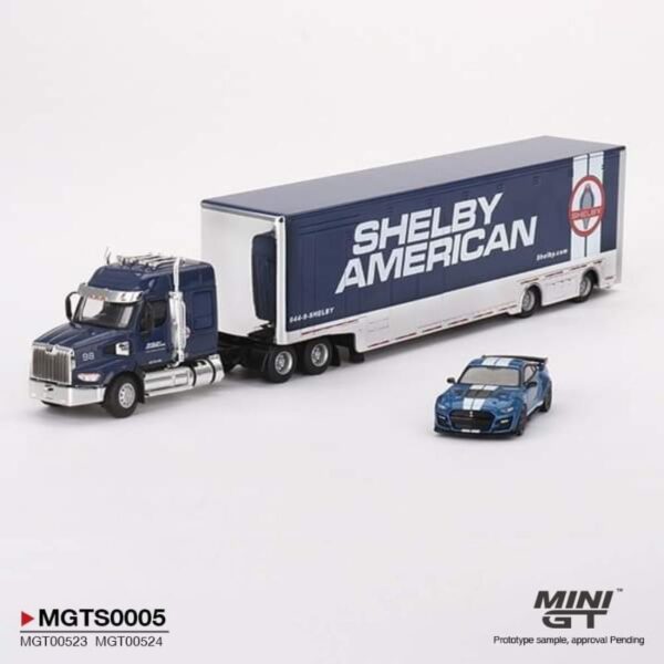 MINI GT SHELBY American Transporter Set Western Star 49X and Shelby GT500 SE Widebody