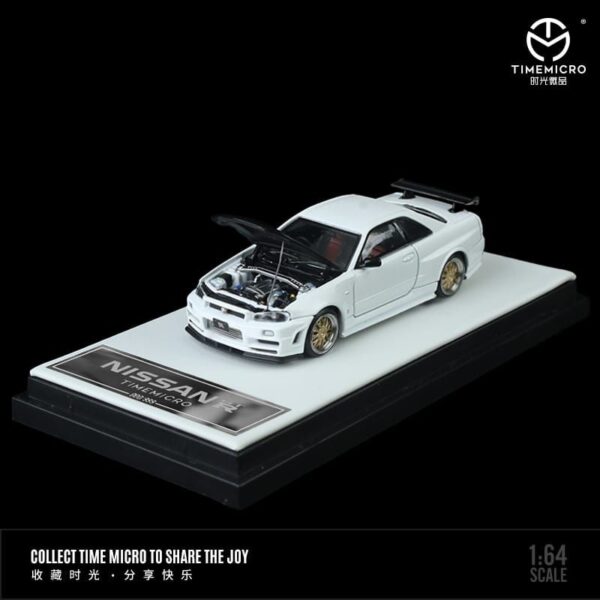 Time Micro Nissan Skyline GT-R R34 Z-Tune Carbon Hood White