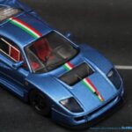 Ferrari F40 LM Blue with Italian Stripe By Stance Hunters