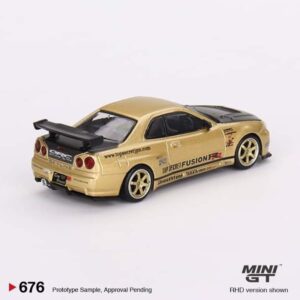 MINI GT Nissan Skyline GT-R (R34) Top Secret Top Secret Gold - Japan Exclusive