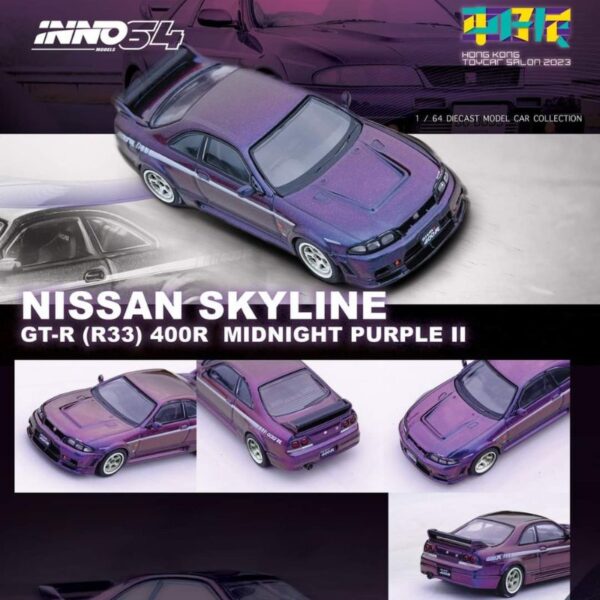 INNO64 NISSAN SKYLINE GT-R (R33) NISMO 400R Midnight Purple