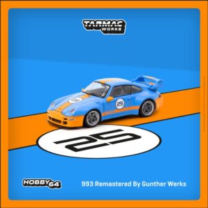 Tarmac Works Porsche 993 Remastered By Gunther Werks Blue Orange