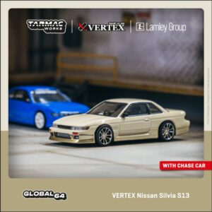 Tarmac Works VERTEX Nissan Silvia S13 White/Gold