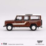 MINI GT Land Rover Defender 110 1985 County Station Wagon Russet Brown