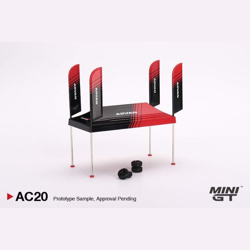 MINI GT Paddock Service Tent Set - ADVAN - Miniature Toy Shop MINI GT Paddock Service Tent Set - ADVAN