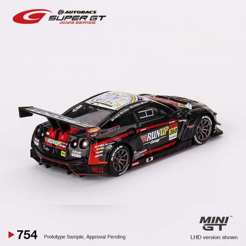 MINI GT Nissan GT-R NISMO GT3 #360 RUNUP RIVAUX GT-R TOMEI