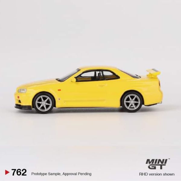 Mini Gt Skyline Gt R R34 MINI GT Nissan Skyline GT-R (R34) V-Spec Lightning Yellow - MINIATURE ...
