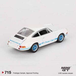 MINI GT Porsche 911 Carrera RS 2.7 Grand Prix White with Blue Livery