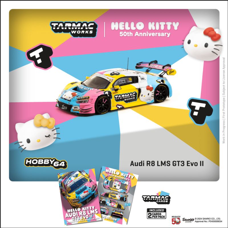 Tarmac Works Audi R8 LMS GT3 Evo II Hello Kitty Race Version