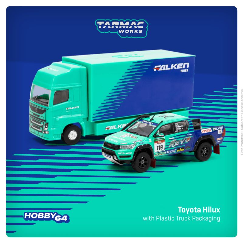 Tarmac Works Toyota Hiace Widebody TRD with Truck Falken Livery