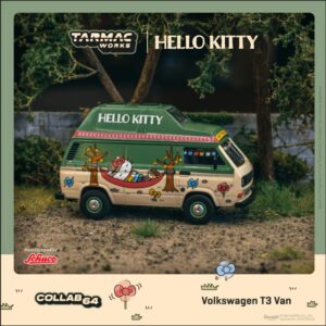 Tarmac Works Volkswagen T3 Van Hello Kitty Camping