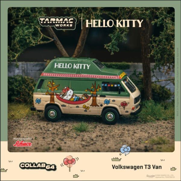 Tarmac Works Volkswagen T3 Van Hello Kitty Camping