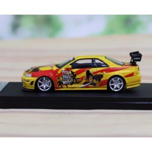 Fast Speed Nissan Skyline GT-R R34 Z-Tune NFS SRS Yellow-Red Livery