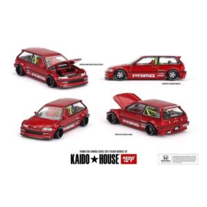 MINI GT Honda Civic (EF) Kaido Works V2 Red