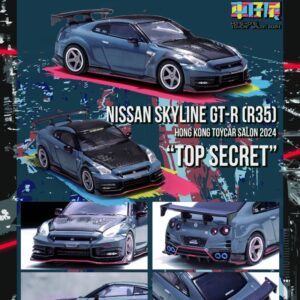 INNO64 Models Nissan Skyline GT-R (R35) Top Secret Edition Grey with Carbon Top