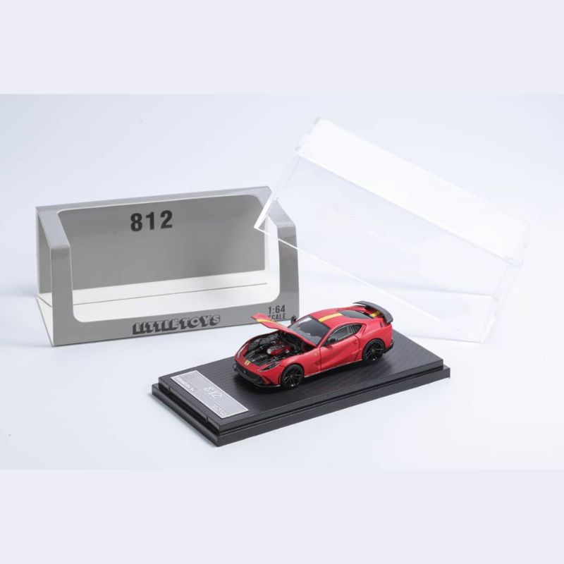 Little Toys Ferrari Novitec 812 N-Largo Red with Yellow Stripes