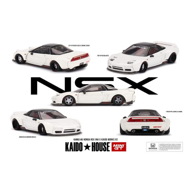 MINI GT Honda NSX (NA1) Kaido Works V2 White MINI GT Honda NSX (NA1) Kaido Works V2 White