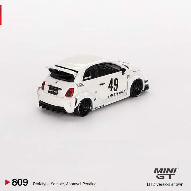 MINI GT LB-WORKS x Abas Works ABARTH 595 Gara White