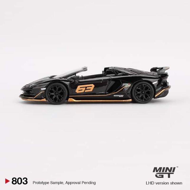MINI GT Lamborghini Aventador SVJ 63 Roadster Nero Aldebaran
