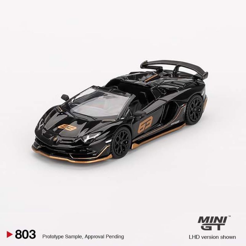 MINI GT Lamborghini Aventador SVJ 63 Roadster Nero Aldebaran